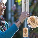 Gepersonaliseerd geboorte boeket windgong vintage tuin buiten decoratie verjaardag familie cadeau voor moeder oma