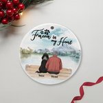 Ciondolo in ceramica rotondo personalizzato per sempre nel mio cuore Regalo di Natale e compleanno per gli amanti dei cani