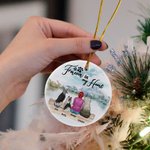 Ciondolo in ceramica rotondo personalizzato per sempre nel mio cuore Regalo di Natale e compleanno per gli amanti dei cani