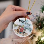 Ciondolo in ceramica rotondo personalizzato per mamma o papà di cane Regalo di Natale e compleanno per gli amanti dei cani