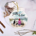Ciondolo in ceramica rotondo personalizzato per sempre nel mio cuore Regalo di Natale e compleanno per gli amanti dei cani