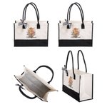 Bouquet di fiori di nascita personalizzato in tela Borsa da spiaggia con nome Regalo di compleanno per la festa della mamma per lei