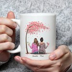 Personlig mor og datter for alltid knyttet sammen 11oz keramisk kaffekrus Bursdag morsdagsgave til mor datter