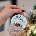Spersonalizowana okrągła ceramiczna ozdoba Fur Mama lub Papa z mewą w tle Świąteczny prezent urodzinowy dla miłośnika psów 4