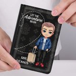 Personalised Multicolour Let The Adventure Begins Passport Cover with Name Birthday Gift for Couple
