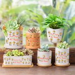 Pot de Fleur Personnalisé avec Texte et 2-15 Noms Bac à Motif Abeilles Cadeau de Thanksgiving d'Anniversaire Fête des Mères pour Famille