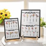 Personalisierte Geburtsblume-Garten Holztafel „Zuerst Mama Jetzt Oma“ Haus Deko Rahmenschild mit Namen Muttertag Weihnachten Geschenk
