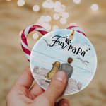 Spersonalizowana okrągła ceramiczna ozdoba Fur Mama lub Papa z mewą w tle Świąteczny prezent urodzinowy dla miłośnika psów 5