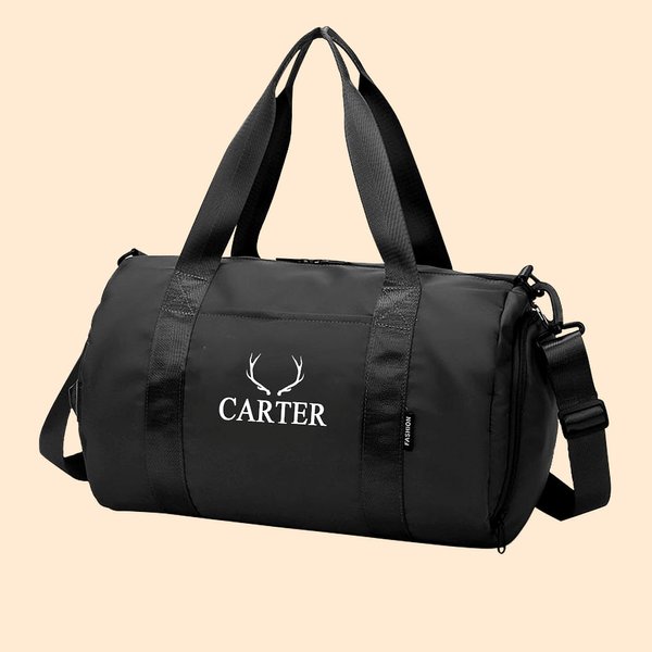 Sac de Voyage Imperméable Personnalisé avec Nom Initiale Cadeau Anniversaire pour Amateur de Voyage