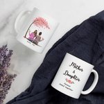Personlig mor og datter for alltid knyttet sammen 11oz keramisk kaffekrus Bursdag morsdagsgave til mor datter