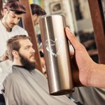 Vaso de peluquería personalizado 20oz Skinny Tumbler con pajita Taza de café metálica portátil Regalo de cumpleaños para estilistas amantes de la peluquería