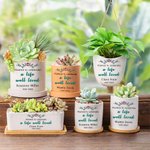 Maceta personalizada Una vida bien vivida con nombre y año Aniversario Regalo conmemorativo para un amigo de la familia