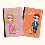 Personalized Let The Adventure Begin Passport Cover Gift for Couple