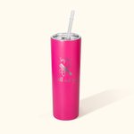 Vaso de peluquería personalizado 20oz Skinny Tumbler con pajita Taza de café metálica portátil Regalo de cumpleaños para estilistas amantes de la peluquería