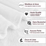 Couverture en Polaire avec Motif Eléphant Personnalisée avec Nom Cadeau d'Anniversaire pour Enfant Bébé