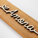 Personalised Wooden Love Sign Couple Names Plate Rustic Home Decoration Wedding Anniversary Valentine's Day for Couple