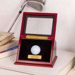Personalized Golf Ball Wooden Display Case with Engraved Plaque Birthday Anniversary Father's Day Gift for Golf Lover