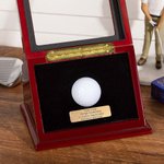 Personalized Golf Ball Wooden Display Case with Engraved Plaque Birthday Anniversary Father's Day Gift for Golf Lover