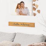 Personalised Wooden Love Sign Couple Names Plate Rustic Home Decoration Wedding Anniversary Valentine's Day for Couple