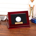 Personalized Golf Ball Wooden Display Case with Engraved Plaque Birthday Anniversary Father's Day Gift for Golf Lover