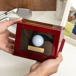 Personalized Golf Ball Wooden Display Case with Engraved Plaque Birthday Anniversary Father's Day Gift for Golf Lover