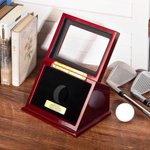 Personalized Golf Ball Wooden Display Case with Engraved Plaque Birthday Anniversary Father's Day Gift for Golf Lover
