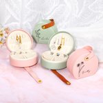 Personalized Portable Birth Flower Hand-held Jewellery Case Storage Box with Name Birthday Bridesmaid Gift for Her 4