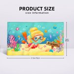 Personalized Colourful Ocean Diving Soft Absorbent Towel with Name Travel Daily Accessory Birthday Gift for Kid