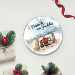 Personalized Life is Better with Fur Baby Round Acrylic Hanging Ornament Christmas Birthday Gift for Dog Lover