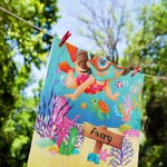 Personalisierte Marine Tauchen Super saugfähige schnell trocknende weiche Handtuch mit Namen Strand Accessoire Sommerurlaub Geburtstag Geschenk für Kind