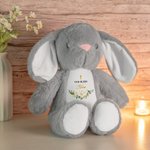 Peluche Lapin Personnalisée avec Nom Cadeau Anniversaire Baptême pour Bébé Enfant