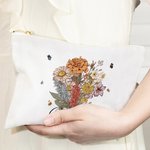 Borsa per il trucco in tela con cerniera e nome Festa della sposa Regalo per la festa della mamma per la nonna