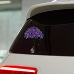 Gepersonaliseerd I'll Remember for You Forget Me Not Purple Flower Elephant Umbrella Car Decal Aanmoedigingscadeau voor Alzheimer familie