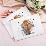 Borsa per il trucco in tela con cerniera e nome Festa della sposa Regalo per la festa della mamma per la nonna