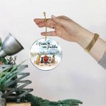 Personalized Life is Better with Fur Baby Round Acrylic Hanging Ornament Christmas Birthday Gift for Dog Lover