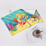 Personalized Colourful Ocean Diving Soft Absorbent Towel with Name Travel Daily Accessory Birthday Gift for Kid