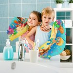 Personalized Colourful Ocean Diving Soft Absorbent Towel with Name Travel Daily Accessory Birthday Gift for Kid