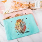 Borsa per il trucco in tela con cerniera e nome Festa della sposa Regalo per la festa della mamma per la nonna