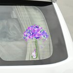 Gepersonaliseerd I'll Remember for You Forget Me Not Purple Flower Elephant Umbrella Car Decal Aanmoedigingscadeau voor Alzheimer familie