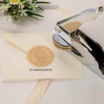 Tampon de Gaufrage Personnalisé avec Texte Pince à Gaufrer pour Enveloppe Livre Style Crâne Cadeau Anniversaire pour Amoureux des Livres