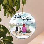 Ornement suspendu en acrylique rond personnalisé Forever in My Heart Cadeau d'anniversaire de Noël pour l'amour des chiens