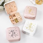 Boîte à Bijoux Personnalisée avec Nom et Fleur de Naissance Cadeau d'Anniversaire et de Mariage pour Femmes et Filles