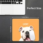 Tapis de Souris Anti-Glissant Personnalisé avec Noms et 1-3 Photos d'Animaux Accessoire de Bureau Cadeau pour Ceux Qui Aiment les Animaux