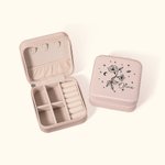 Boîte à Bijoux Personnalisée avec Nom et Fleur de Naissance Cadeau d'Anniversaire et de Mariage pour Femmes et Filles