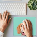Tapis de Souris Anti-Glissant Personnalisé avec Noms et 1-3 Photos d'Animaux Accessoire de Bureau Cadeau pour Ceux Qui Aiment les Animaux