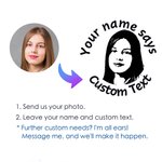 Personalized Face Portrait Self-Inking Teacher Stamp with Text Grading Stationery Back To School Thank You Gift for Teacher