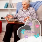Placa acrílica personalizada We Love You en forma de corazón con nombre y texto grabados Regalo de cumpleaños para mujer en el Día de la Madre