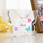 Personalised We Love You with All Our Hearts Butterfly Acrylic Plaque with Engraved Name and Text Mother's Day Birthday Gift for Grandma Mom