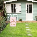 Personlig Bee Happy Garden Flagga med 2-15 namn Mors dag Födelsedagspresent till mamma morförälder