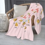 Couverture Polaire Personnalisée avec 2-15 Noms Thème Abeilles Heureuses Cadeau Fête des Mères pour Maman Grand-Mère